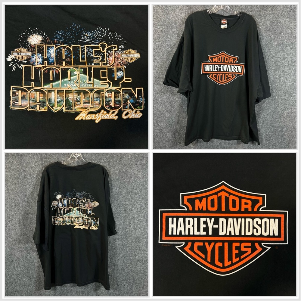 VTG Harley Davidson '00-'03 Made in USA 5XL Hale's Mansfield, OH SS T-Shirt